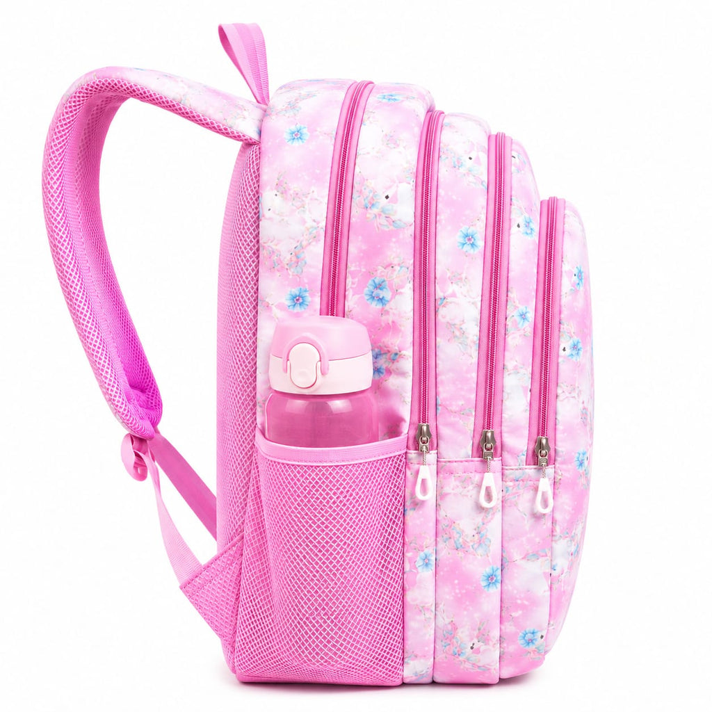 The Mira Store Premium Pink Unicorn Backpack for Girls and Women - Stylish School, College and Laptop Bag With Multiple Compartments