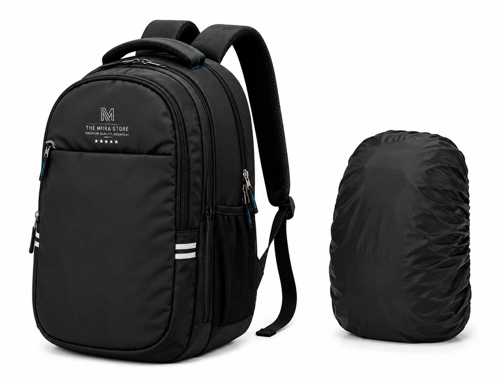 The Mira Store - 4-Compartment Waterproof Backpack for Men and Women Office, College, School and Travel.
